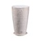 Beige PP Tall Planters Set of 2 with Gold Rim, Drainage Tray and Weather-Resistant Design